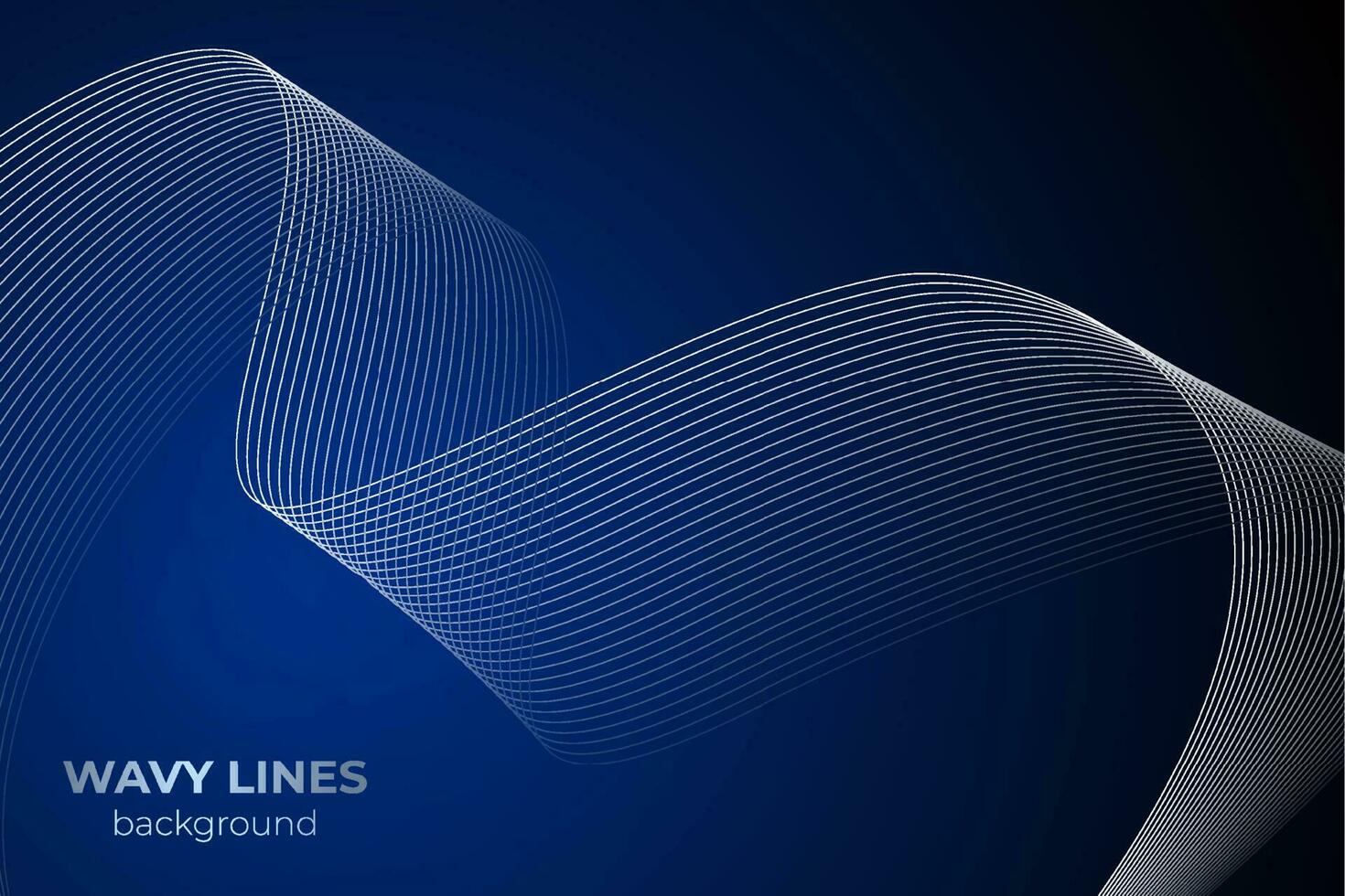 Abstract wavy lines background in vector design