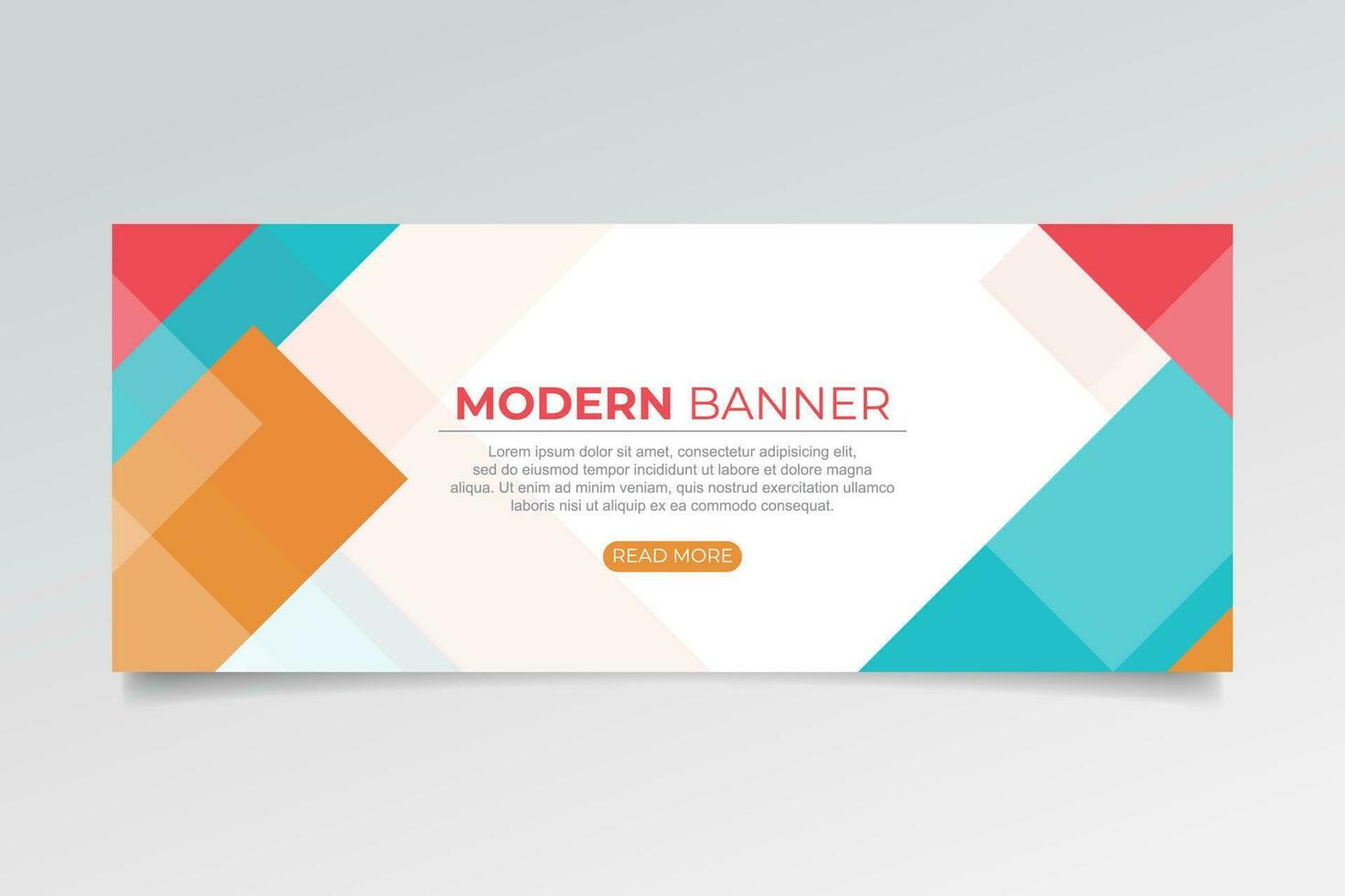 Abstract banner with modern shapes vector