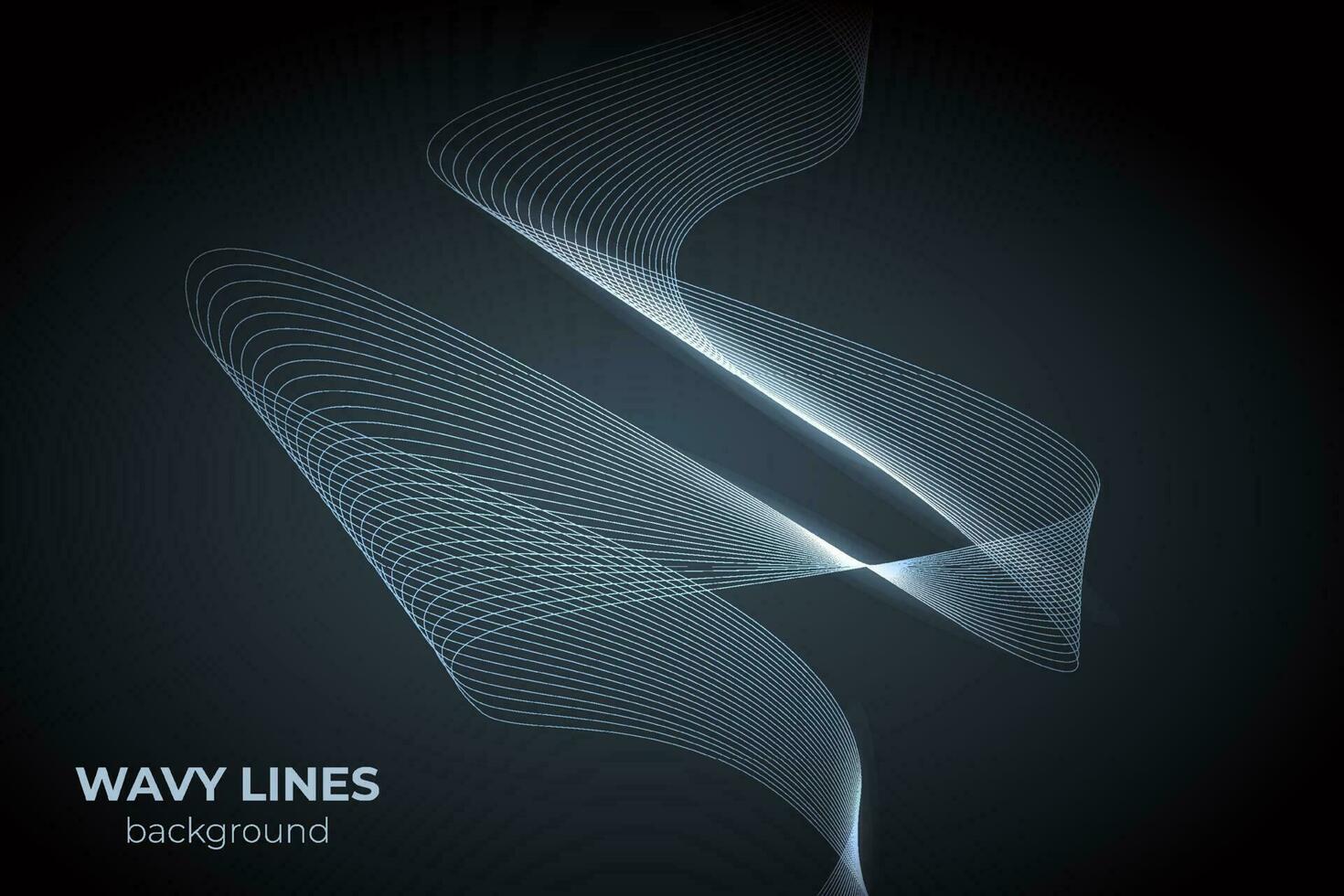Abstract wavy lines background in vector design