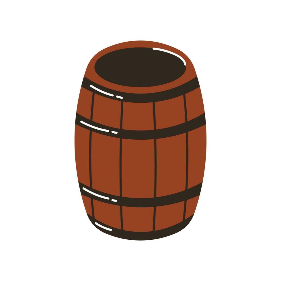 Wood Barrel vector illustration