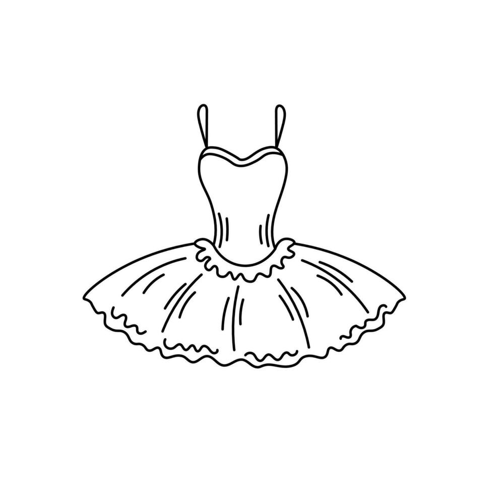 ballet tutu garabatear vector