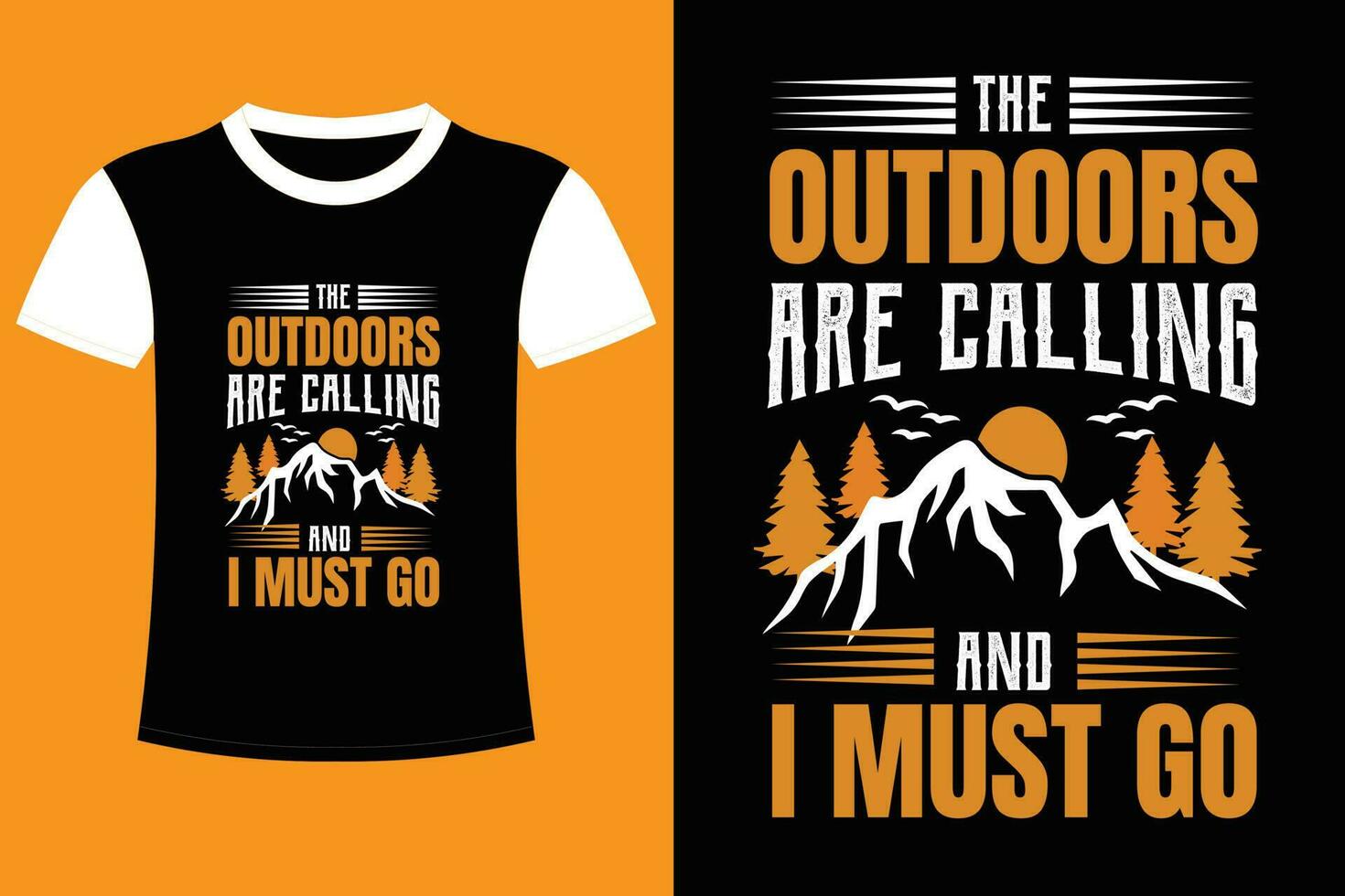 Outdoor T shirt Design. vector