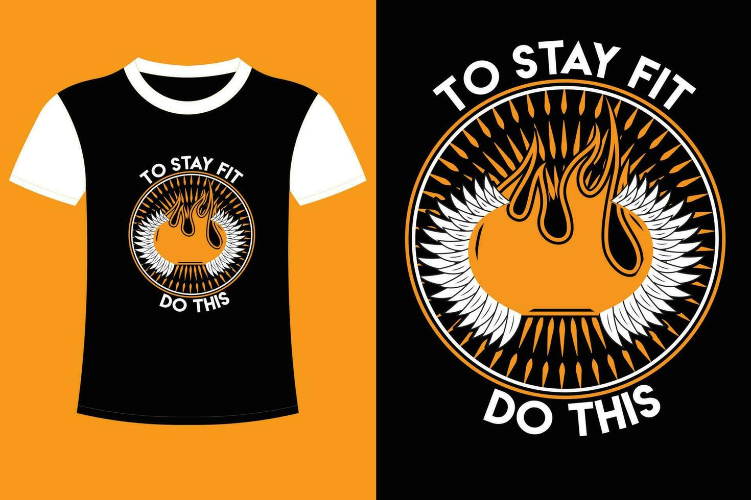 Fitness T-shirt Design. vector