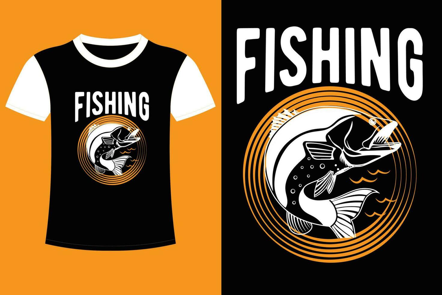 diseño de camisetas de pesca. vector