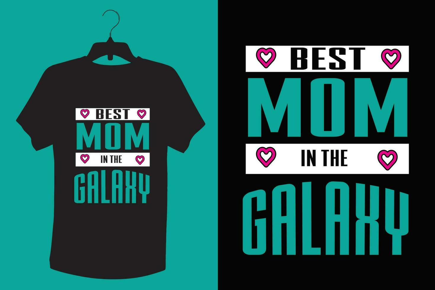 Mom and Dad T shirt design. vector