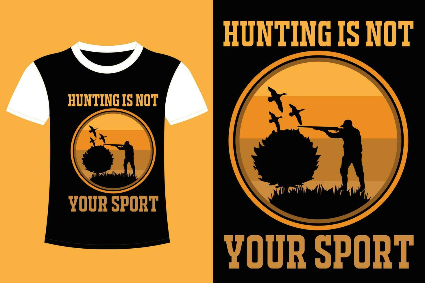 Hunting T-shirt Design. vector