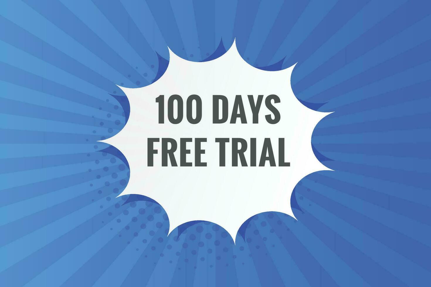100 days Free trial Banner Design. 100 day free banner background vector