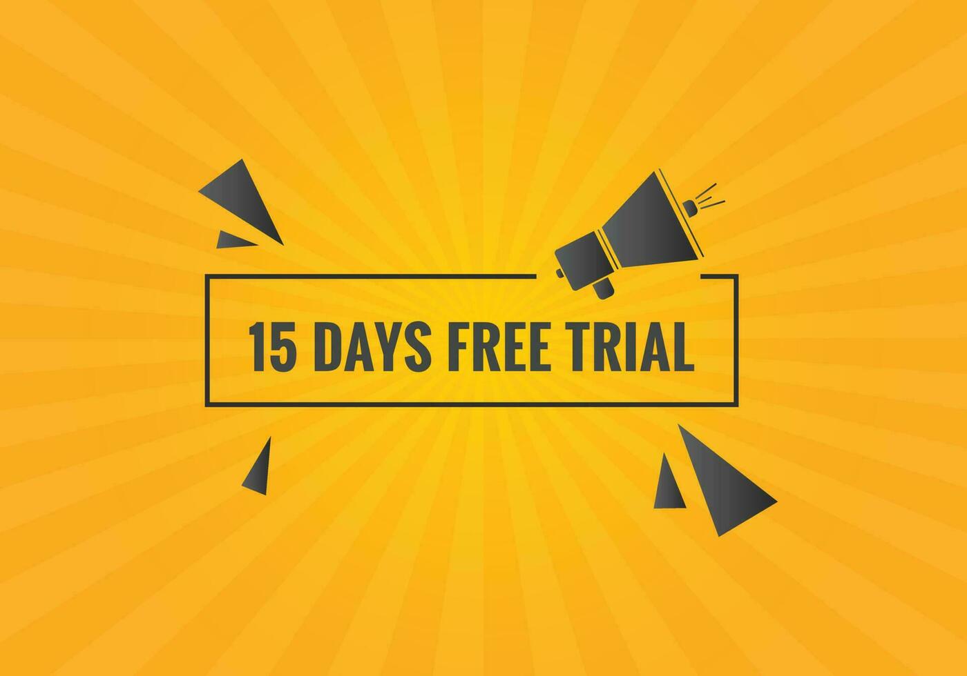 15 days Free trial Banner Design. 15 day free banner background vector