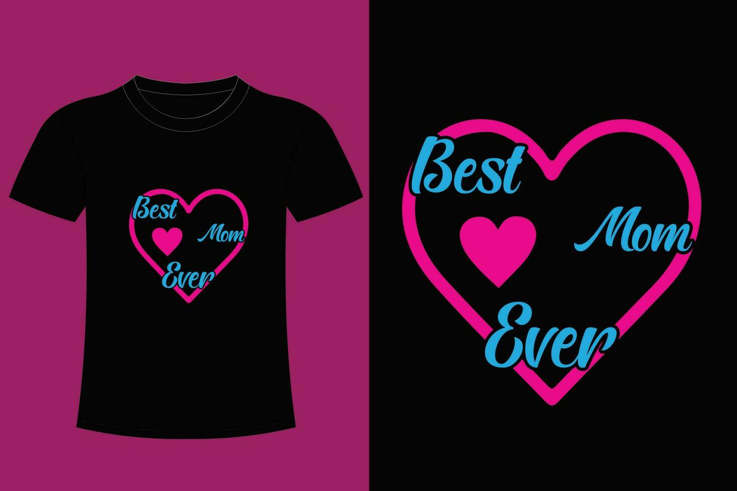 Mom day t shirt design. vector