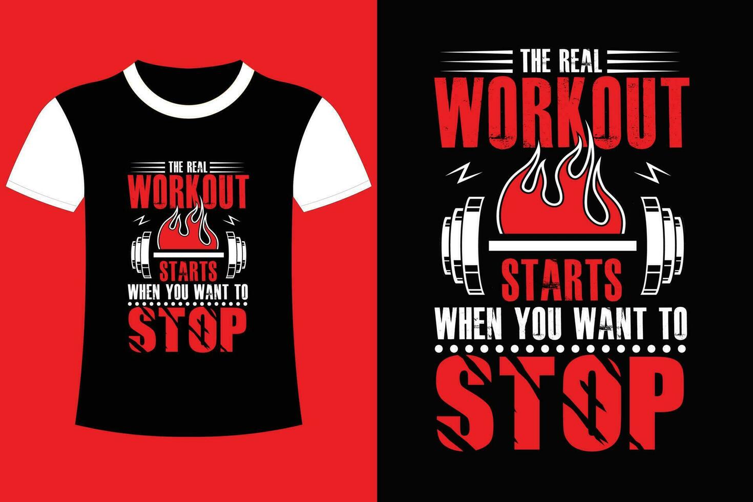 Fitness T-shirt Design. vector
