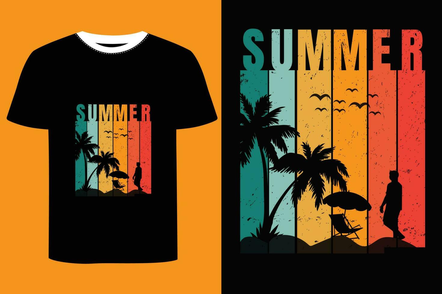 Summer T-shirt Design. vector