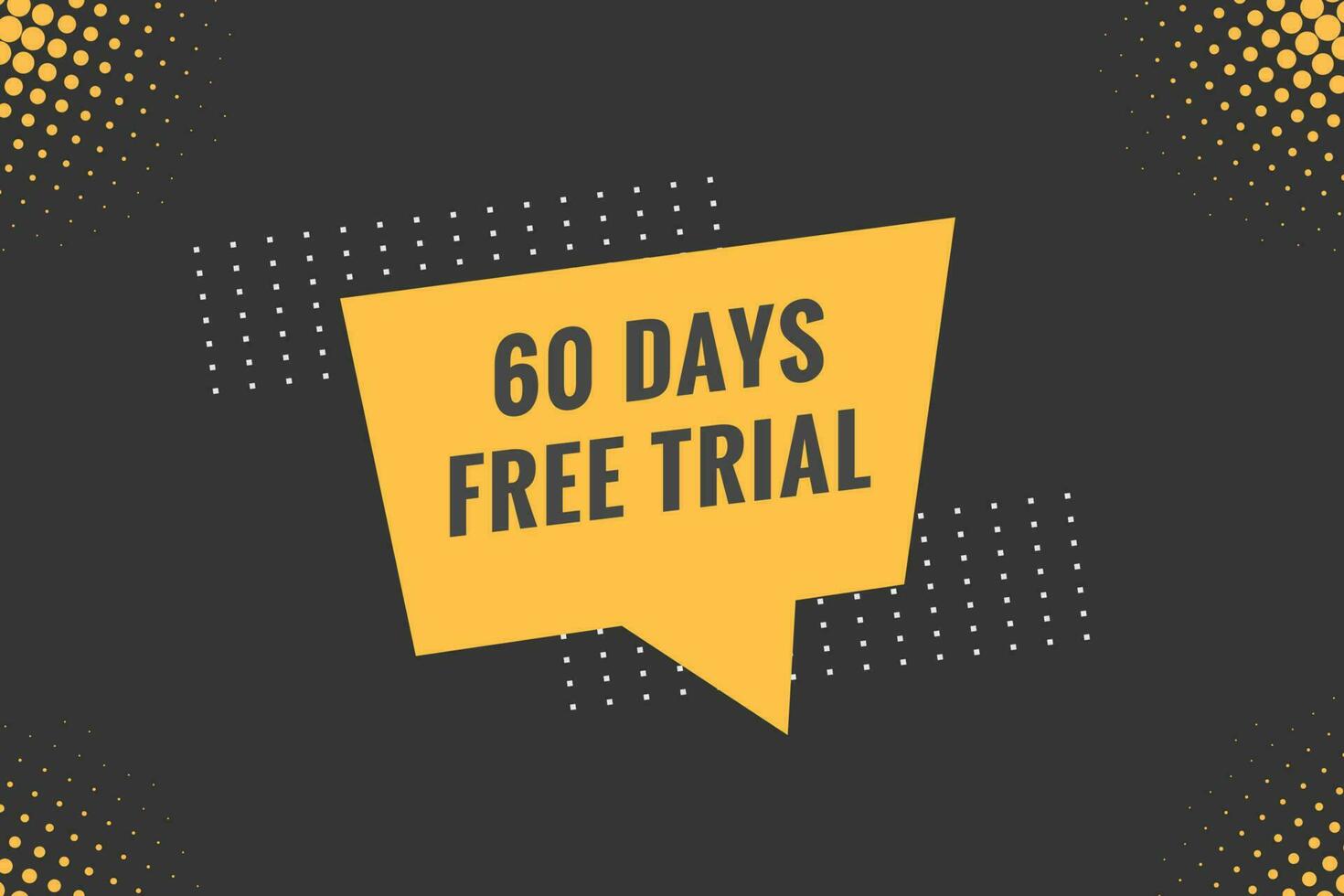 60 days Free trial Banner Design. 60 day free banner background vector