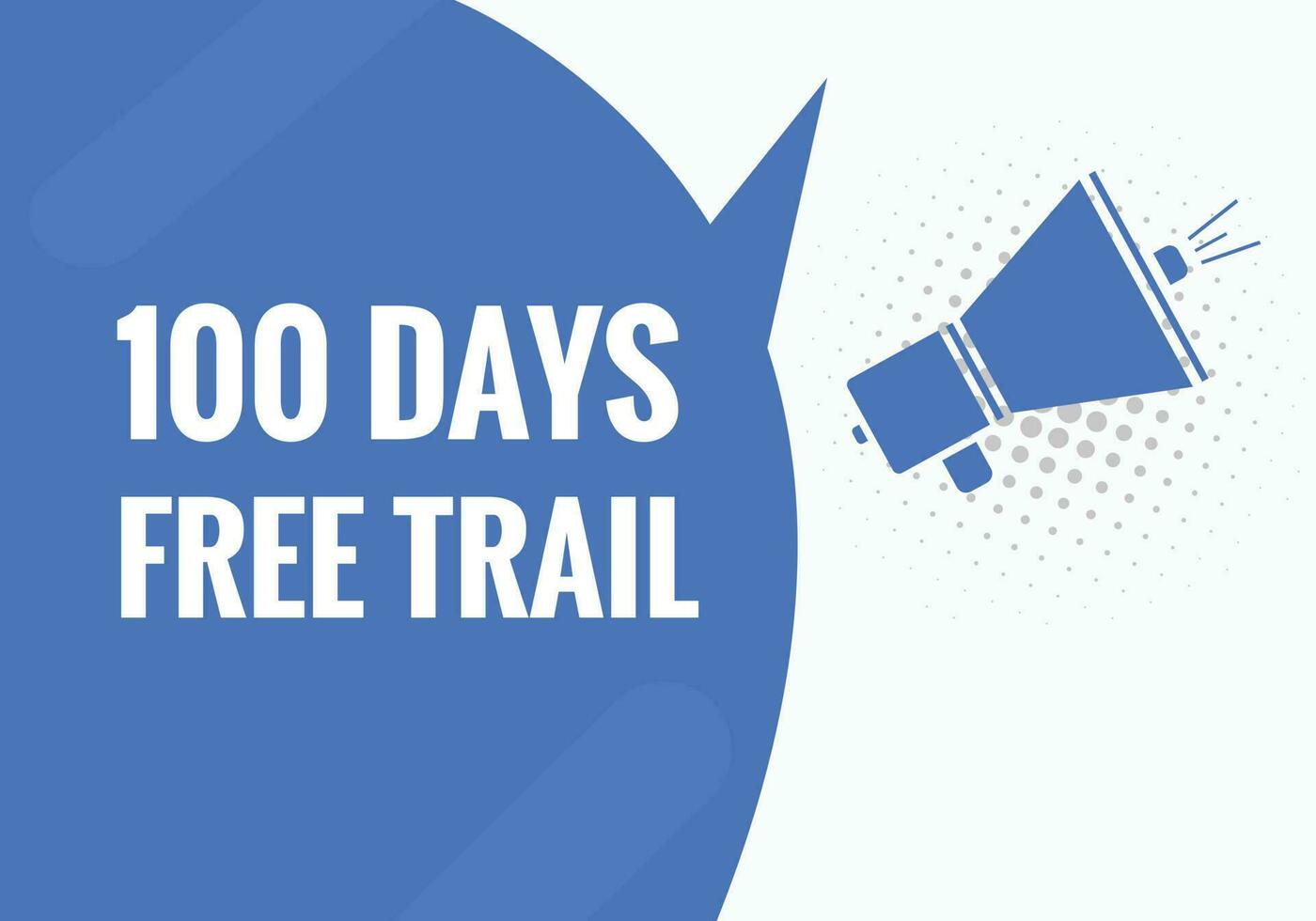 100 days Free trial Banner Design. 100 day free banner background vector