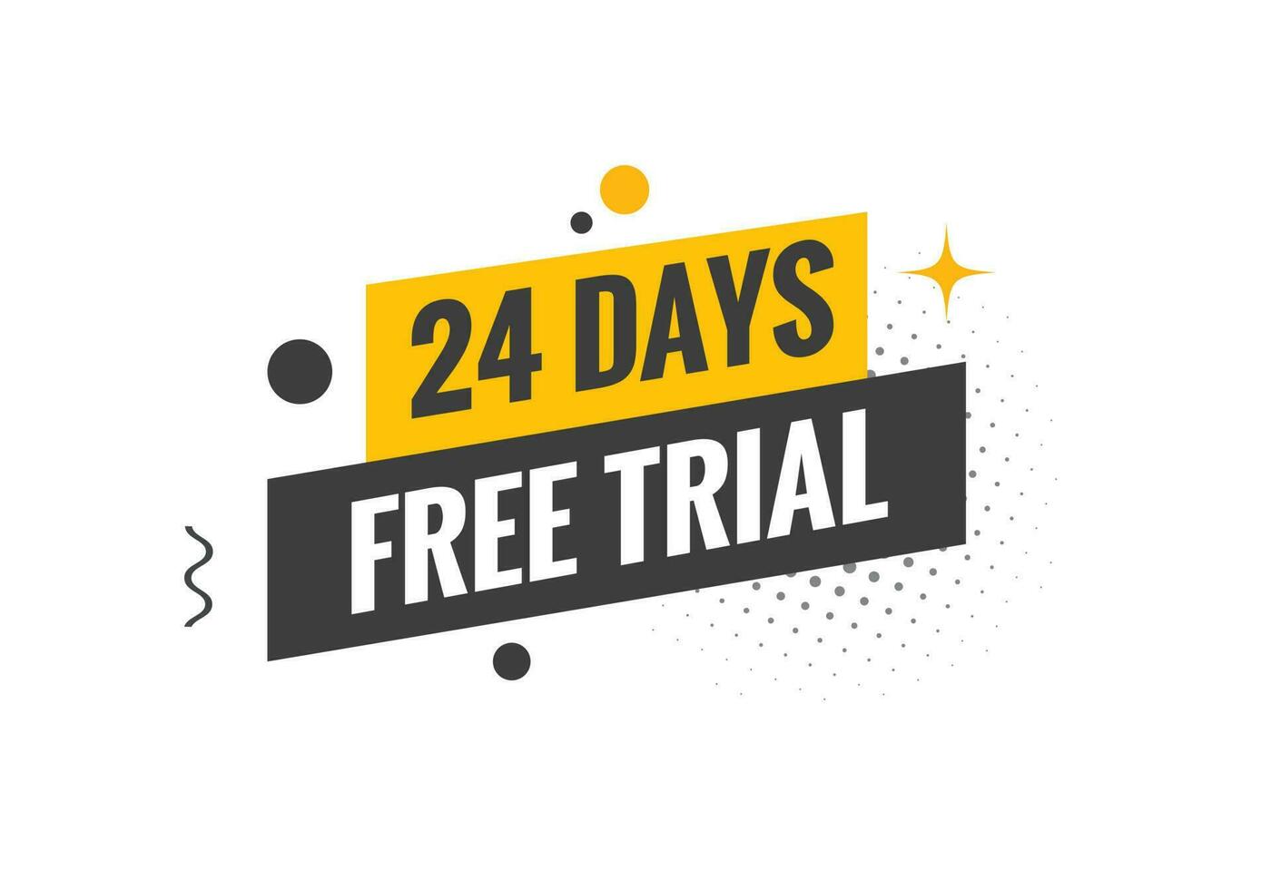 24 days Free trial Banner Design. 24 day free banner background vector