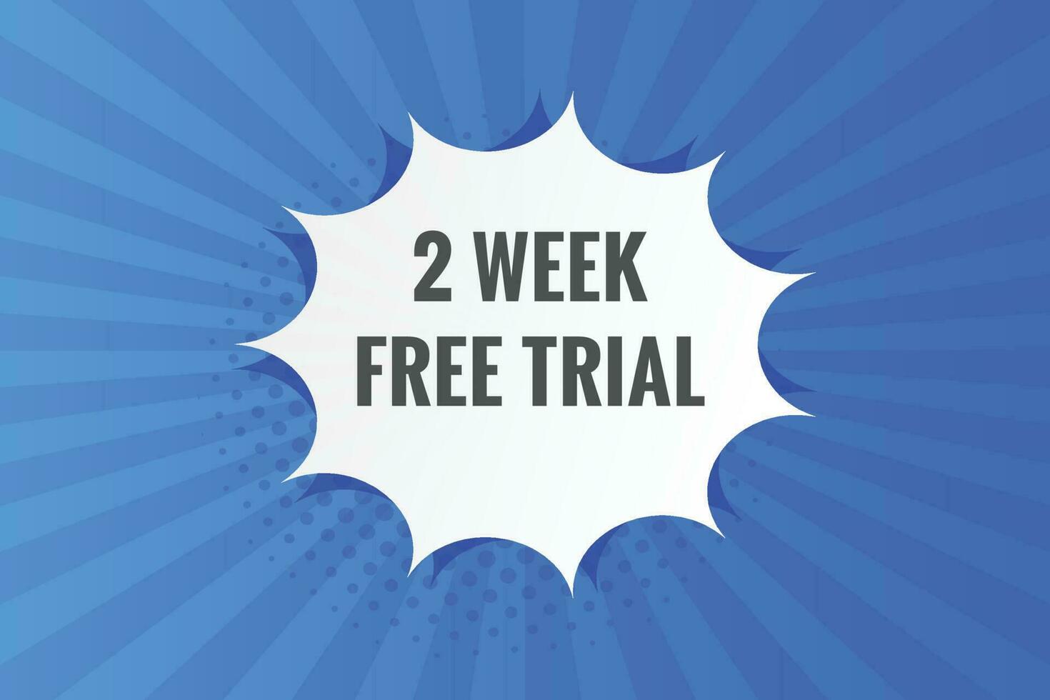 2 week Free trial Banner Design. 2 week free banner background vector