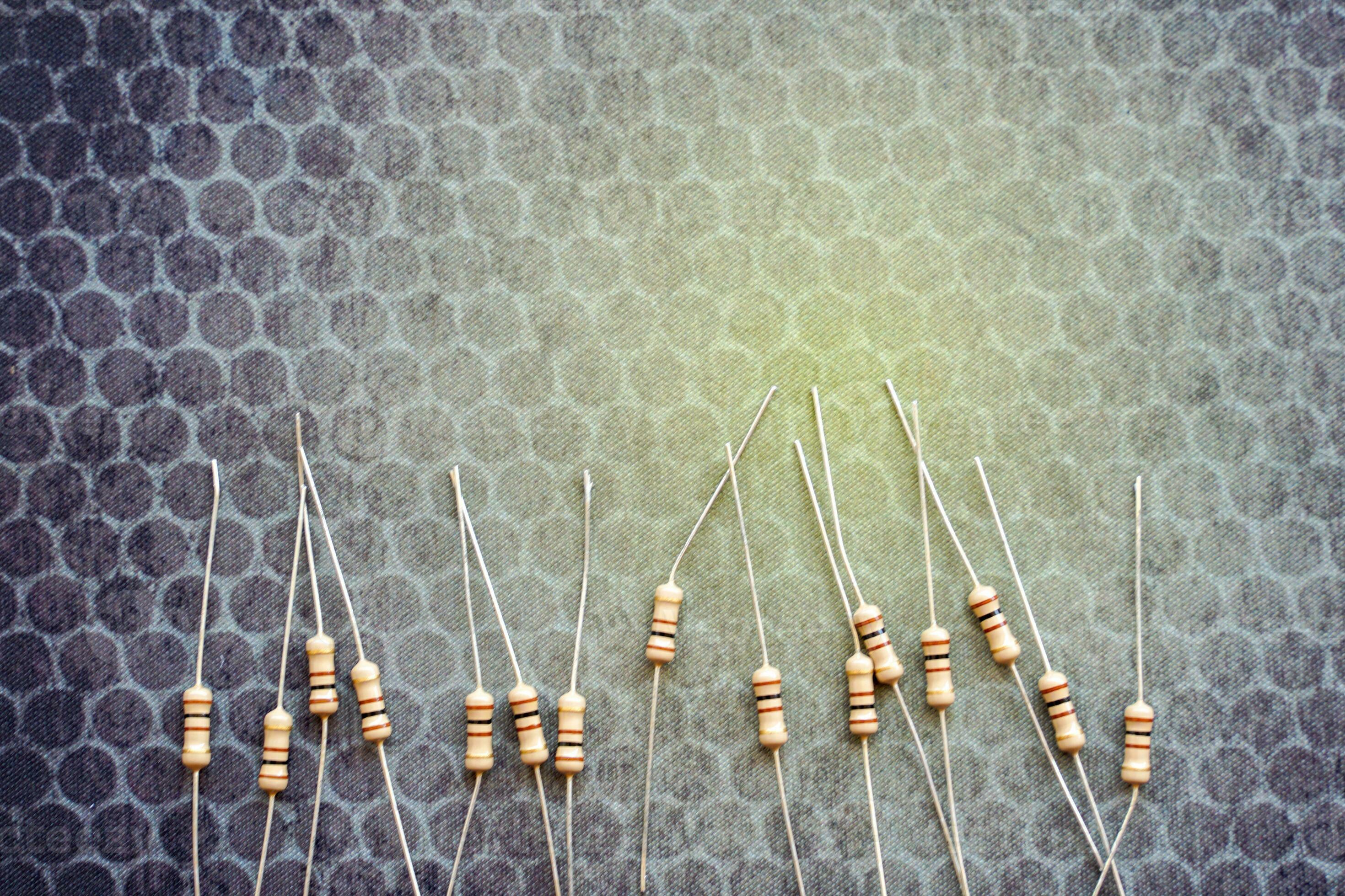 Resistors are electronic devices that control the amount of current and