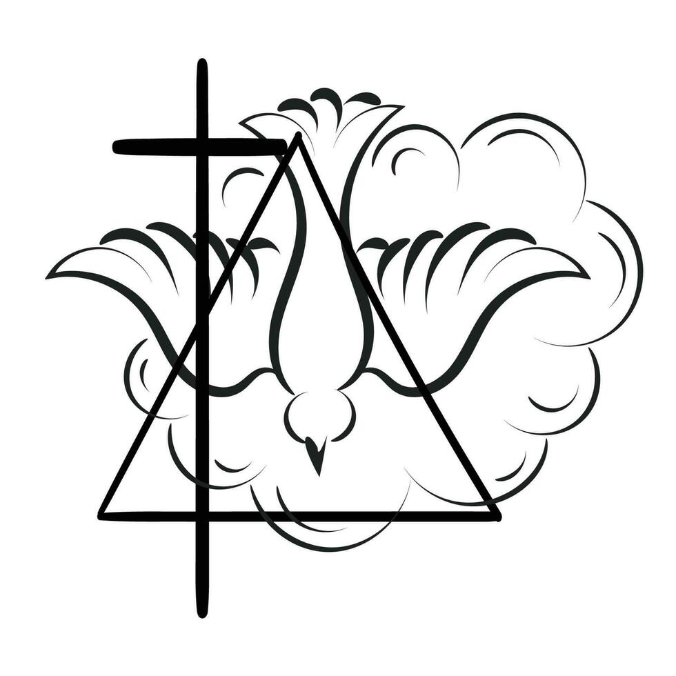 Deeply Meaningful Christian Tattoo. Christian Symbol use as poster, card, flyer, Tattoo or T Shirt vector