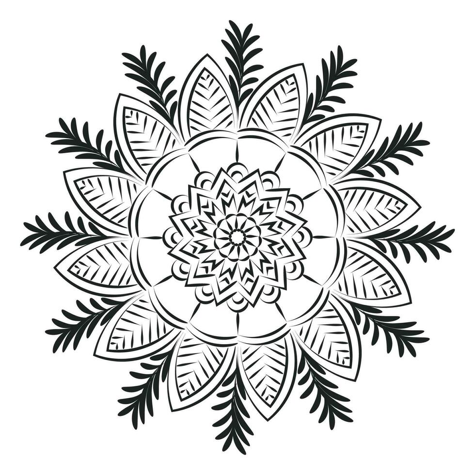 vector resumen mandala modelo. mandala retro mano dibujado para impresión o utilizar como póster, tarjeta, volantes, pegatina o tatuaje