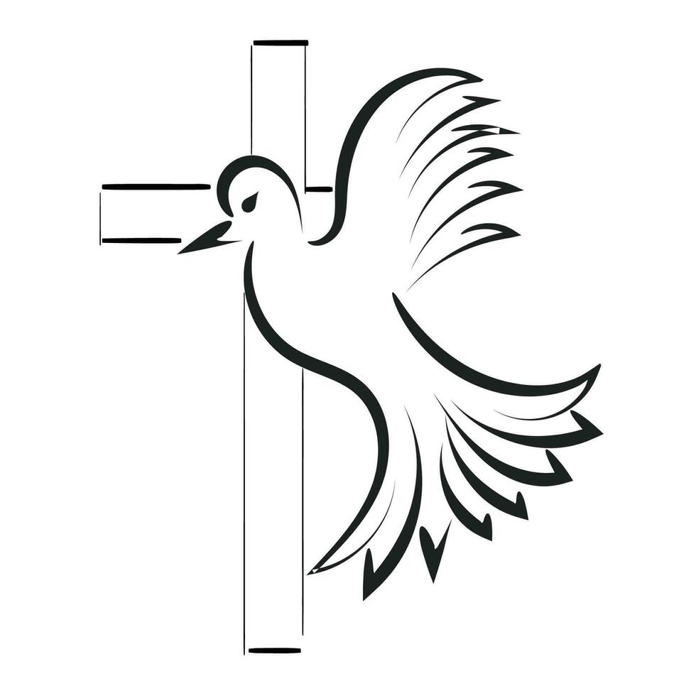 Deeply Meaningful Christian Tattoo. Christian Symbol use as poster, card, flyer, Tattoo or T Shirt vector
