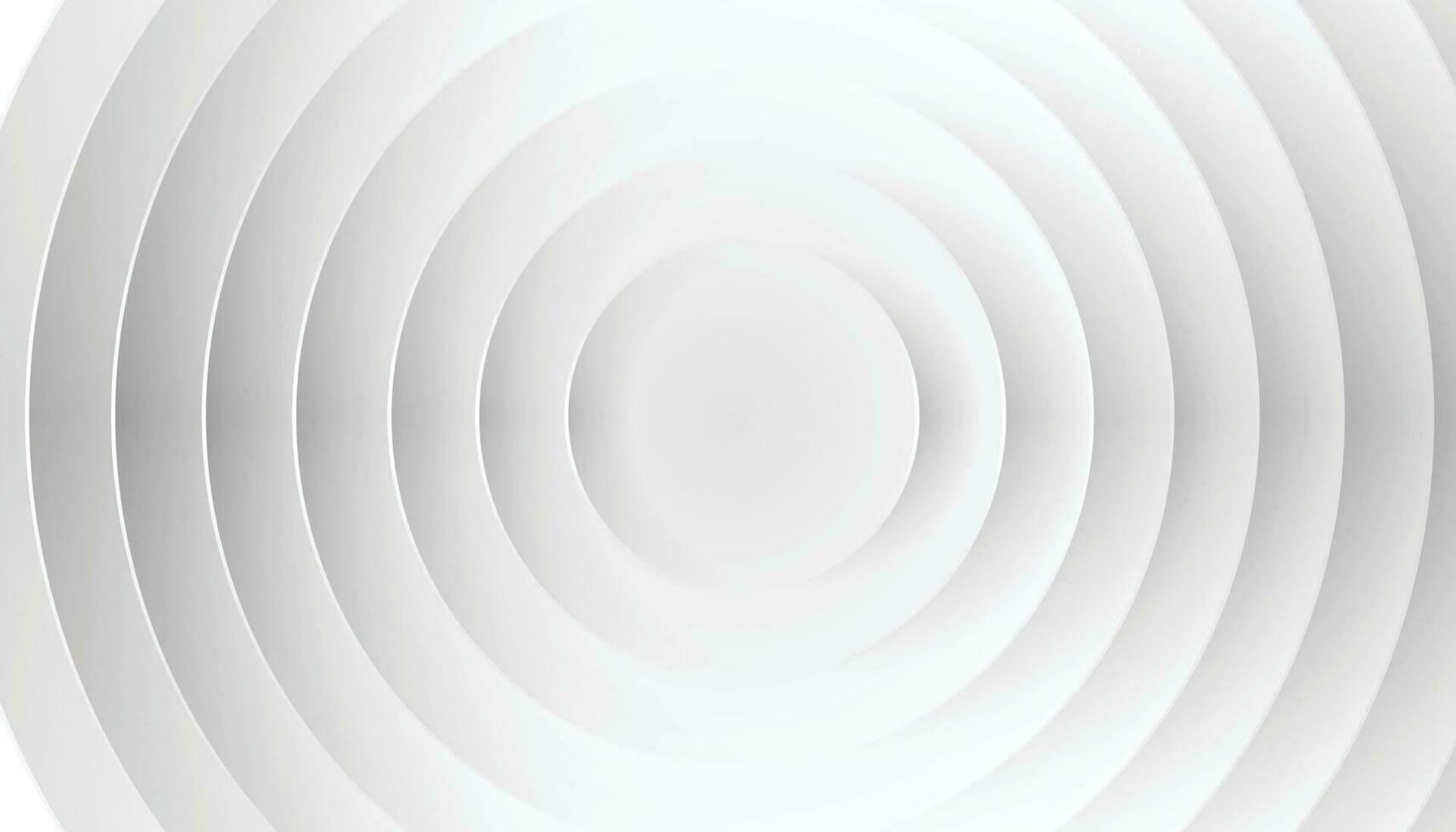 abstract 3d white circle layers background with luxury style, futuristic technology concept. vector illustration