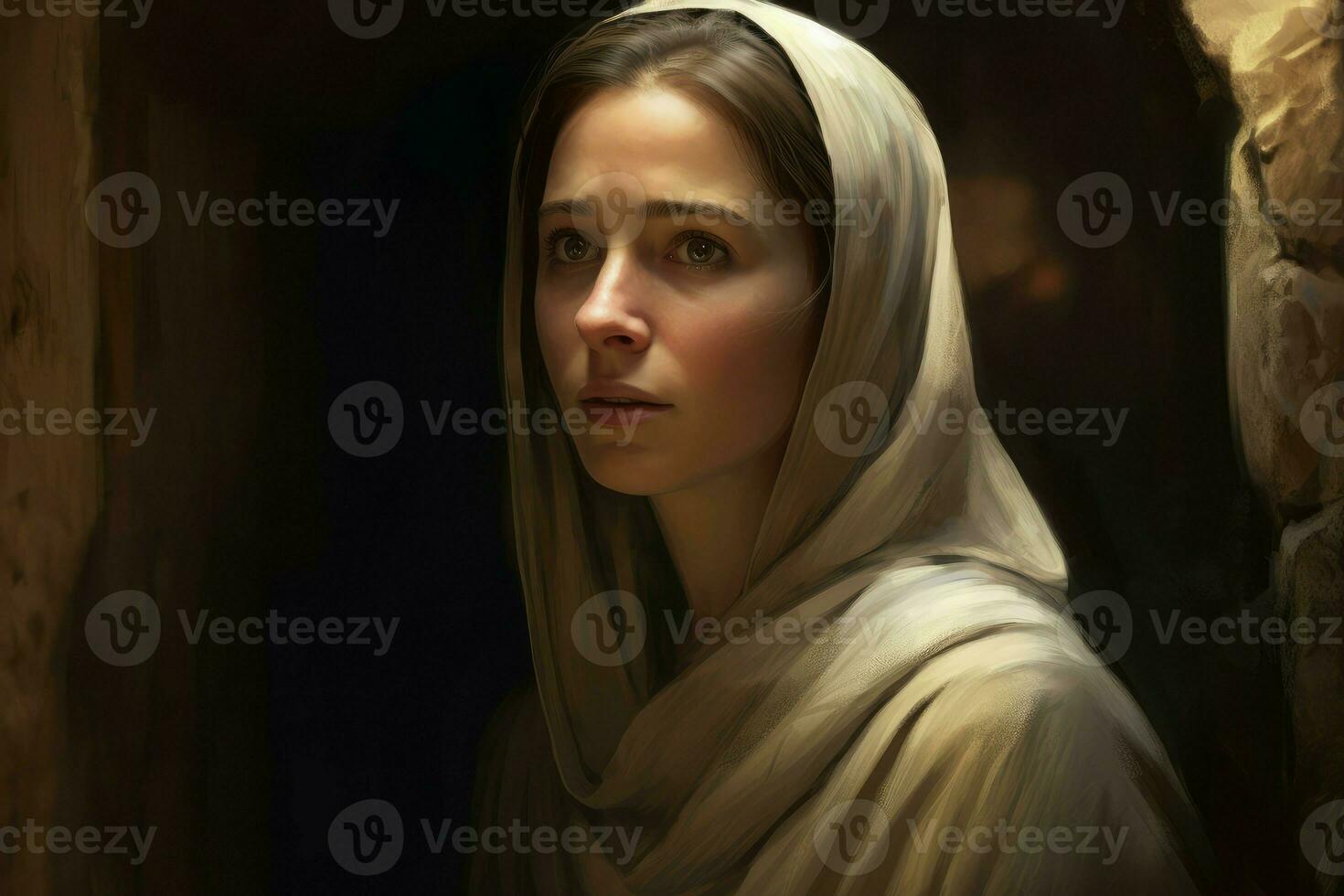 Saint Mary portrait closeup. Generate Ai 24118090 Stock Photo at Vecteezy