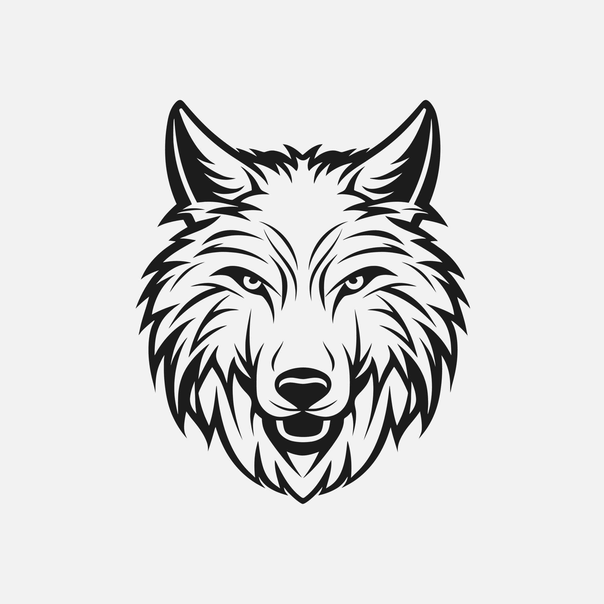 Wolf head logo vector - Animal Brand Symbol 24118252 Vector Art at Vecteezy