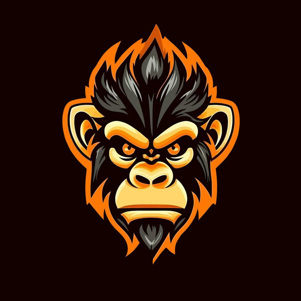 Monkey head logo vector - Gorilla Brand Symbol 24118260 Vector Art at ...