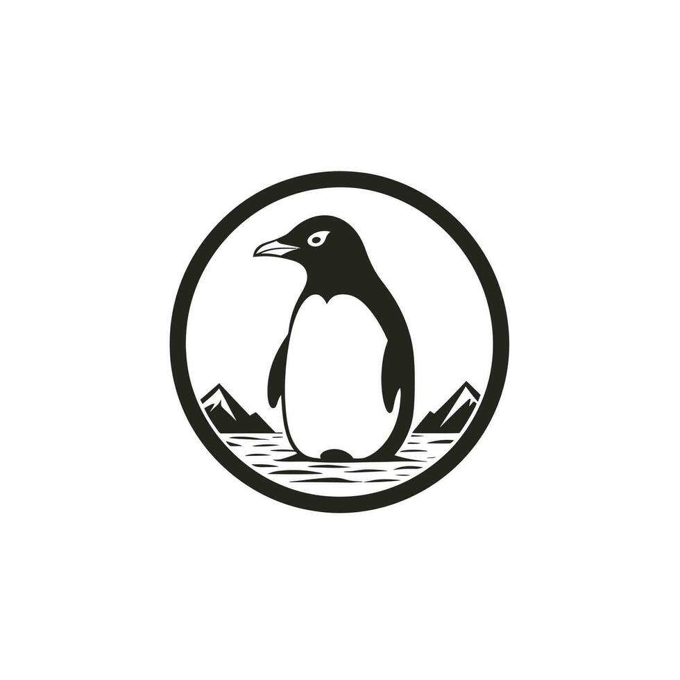 pingüino cabeza logo vector - pájaro marca símbolo