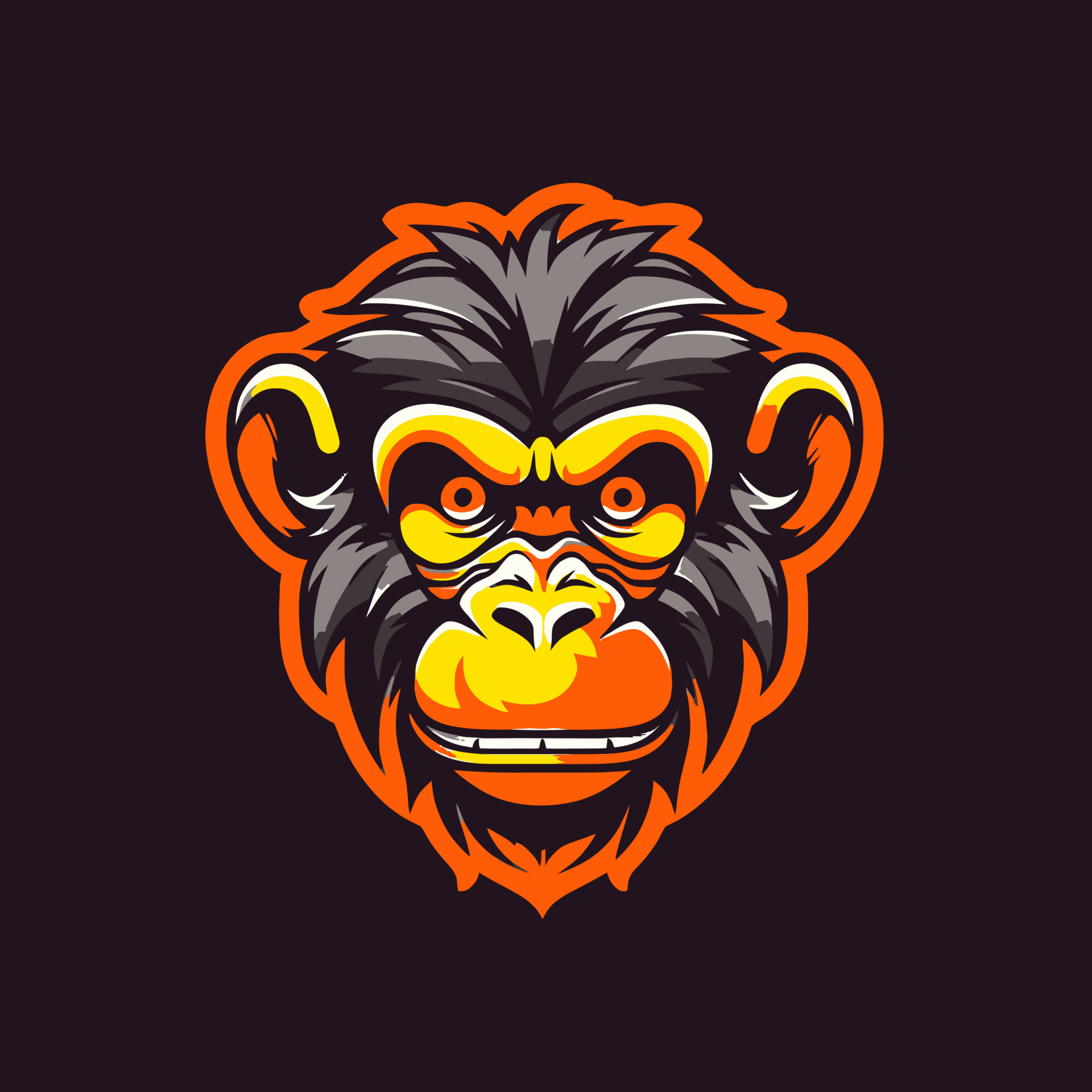 Monkey head logo vector Gorilla Brand Symbol 24118271 Vector Art at