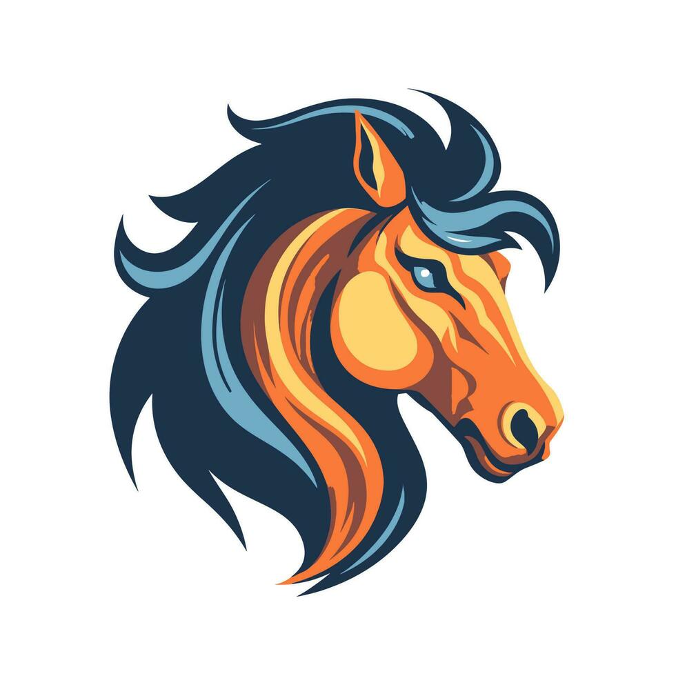 caballo cabeza logo vector - animal marca símbolo