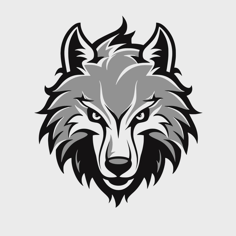 lobo cabeza logo vector - animal marca símbolo