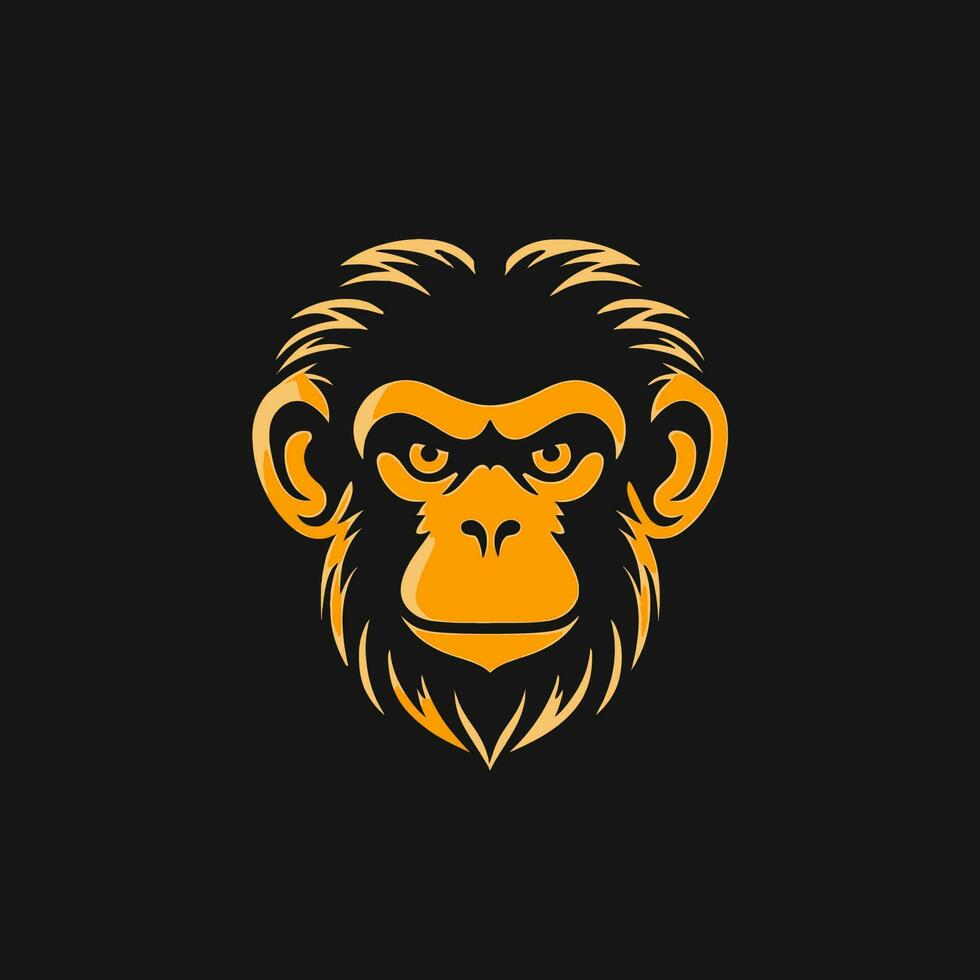 Monkey head logo vector - Gorilla Brand Symbol