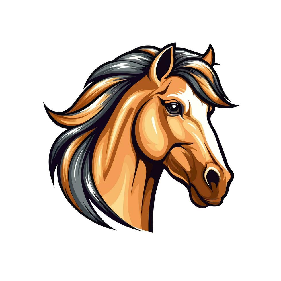 caballo cabeza logo vector - animal marca símbolo