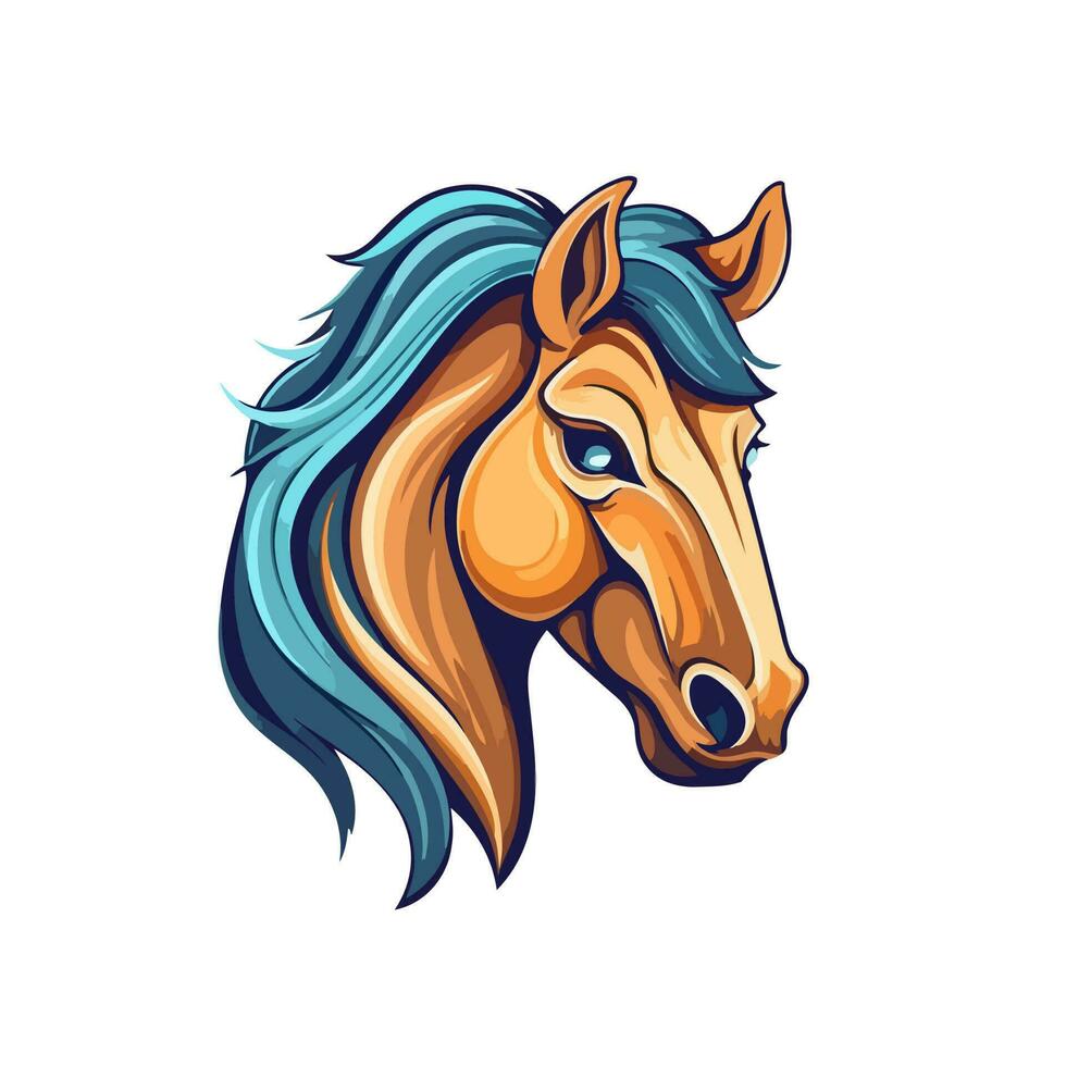 caballo cabeza logo vector - animal marca símbolo