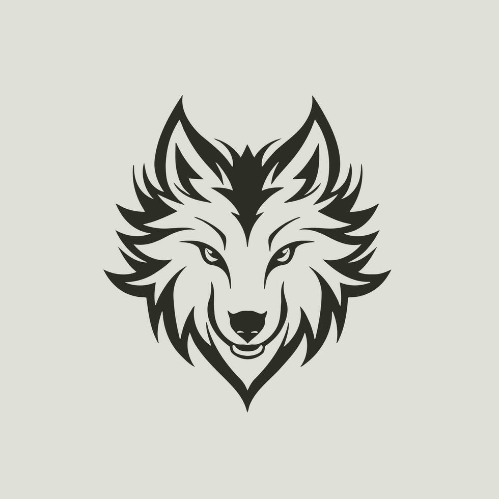 lobo cabeza logo vector - animal marca símbolo