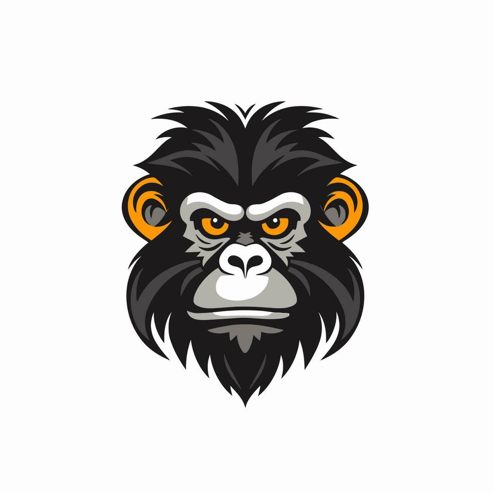 Monkey head logo vector - Gorilla Brand Symbol