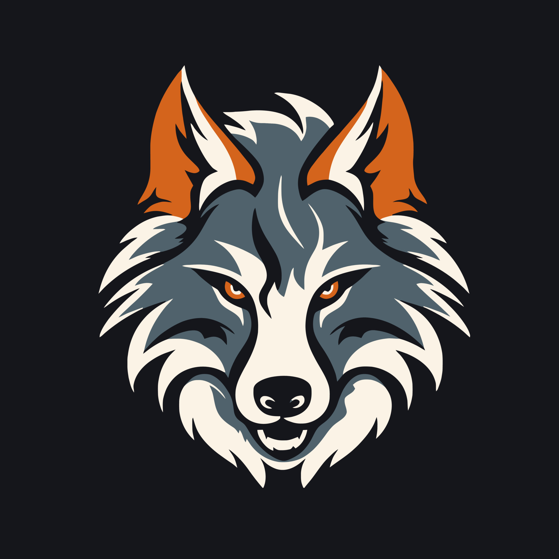 Wolf head logo vector - Animal Brand Symbol 24118518 Vector Art at Vecteezy