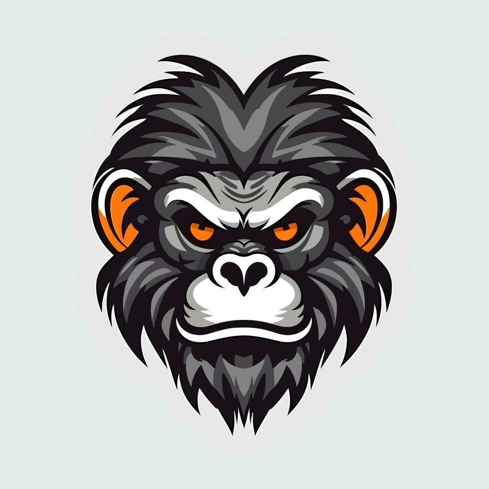 Monkey head logo vector - Gorilla Brand Symbol 24124802