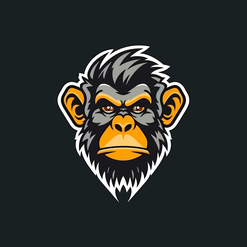 Monkey head logo vector - Gorilla Brand Symbol