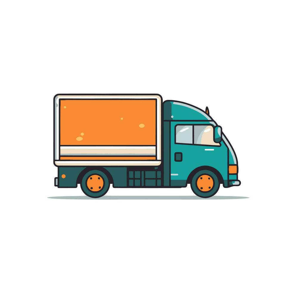 Delivery truck. Delivery service concept. Vector illustration.