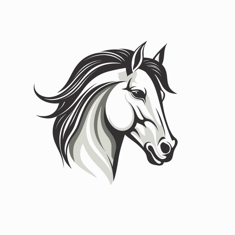 caballo cabeza logo vector - animal marca símbolo