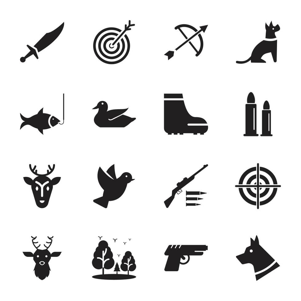 Hunting glyph icon vector