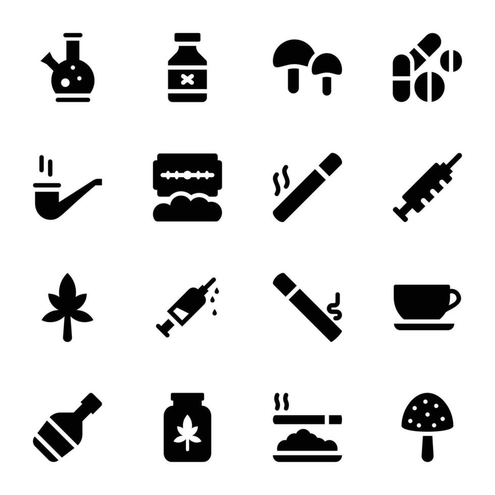Drugs Glyph Vector Icons