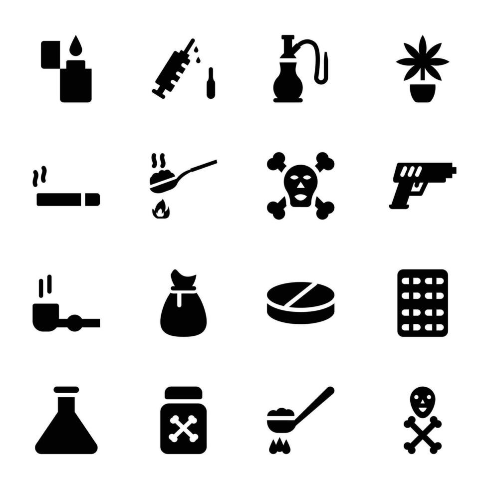 Hospital Glyph Vector Icons