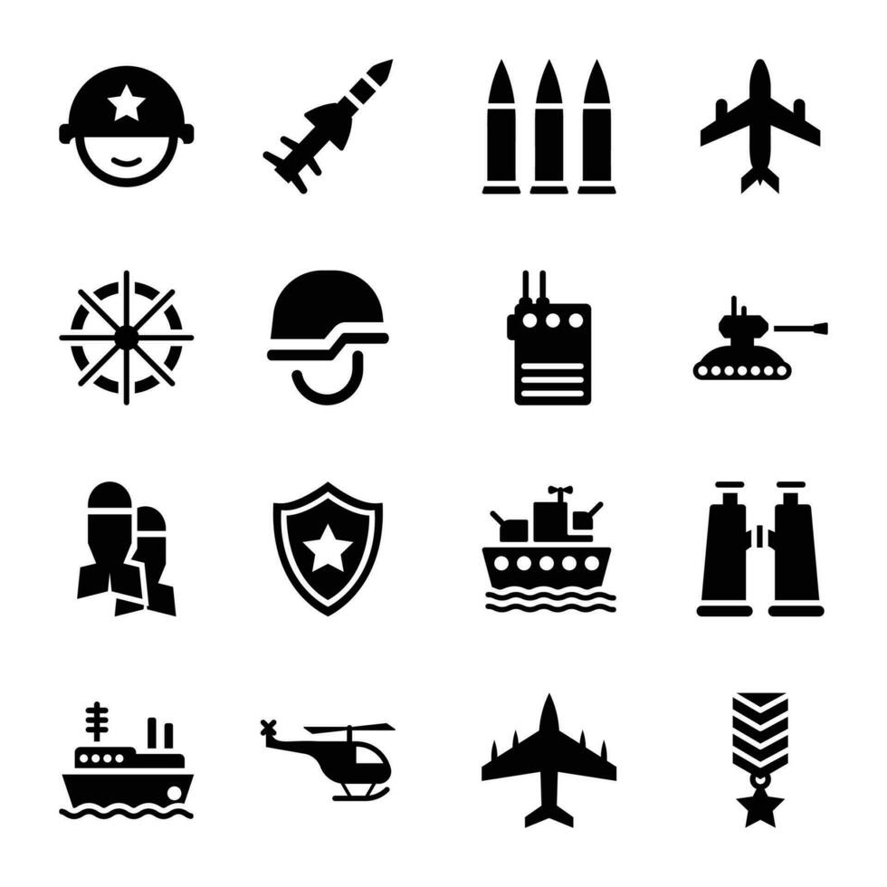 Armed Services Icons Pack vector