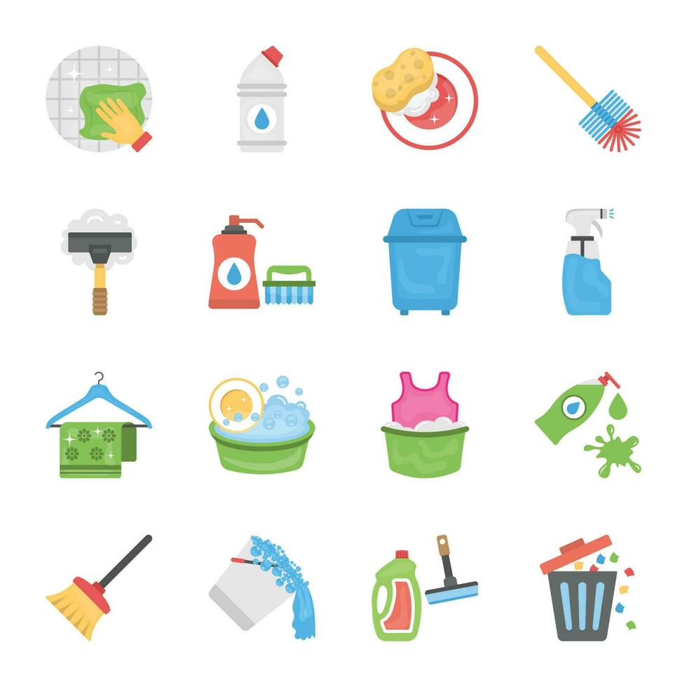 Cleaning and Maid Icon Pack vector