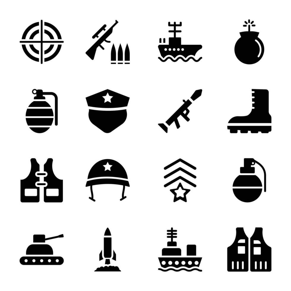 Armed Services Icons Pack vector