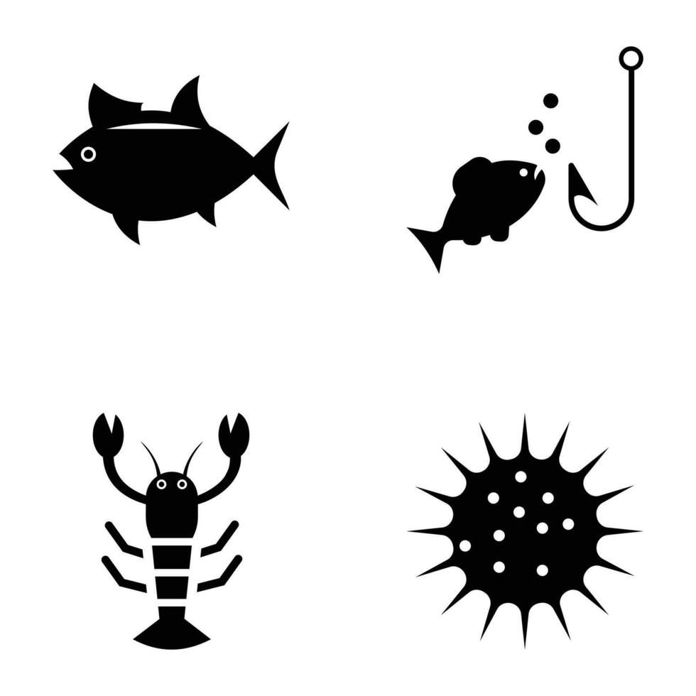 Seafood Icons Set vector