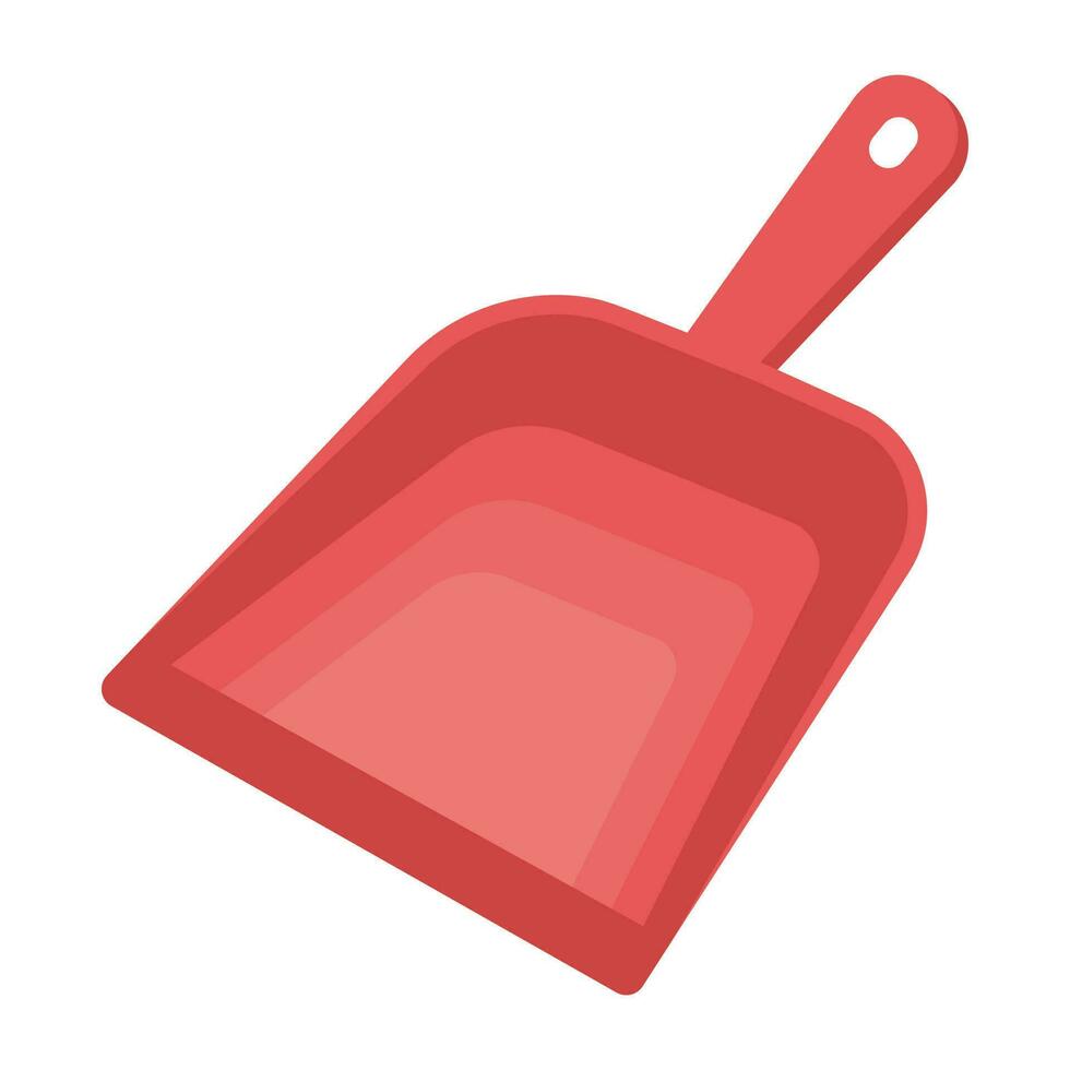 A plastic tool used to porting dust from one place to another symbolizing dustpan icon vector