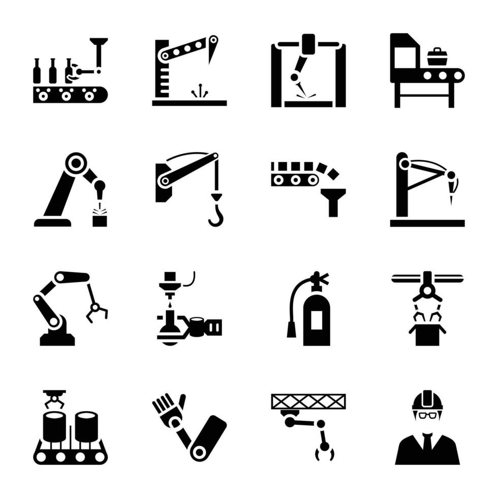 Plumbing Glyph Vector Icons